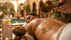 Massage à l'Huile d'Argan Bio à Domicile Marrakech